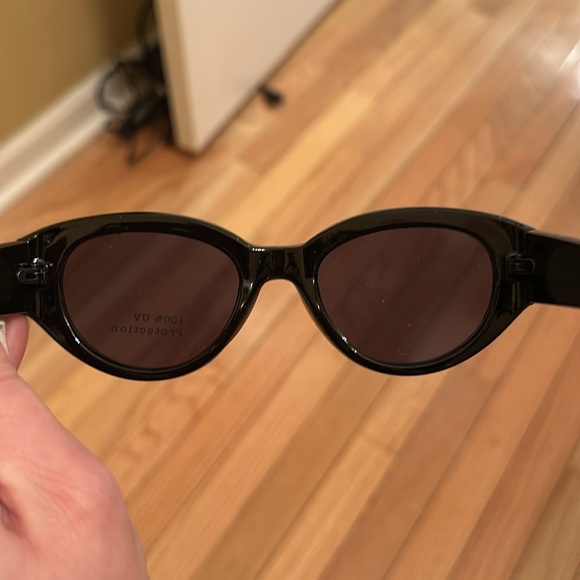 Women's Plastic Oval Sunglasses - A New Day™ Black - Picture 3 of 8